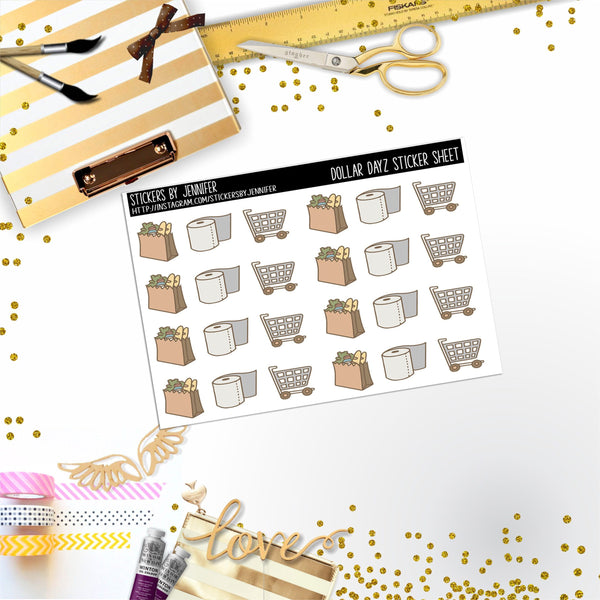 Deco Mini DD147, Planner Stickers, Bullet Journal, Functional Planner Stickers, Stationary Stickers