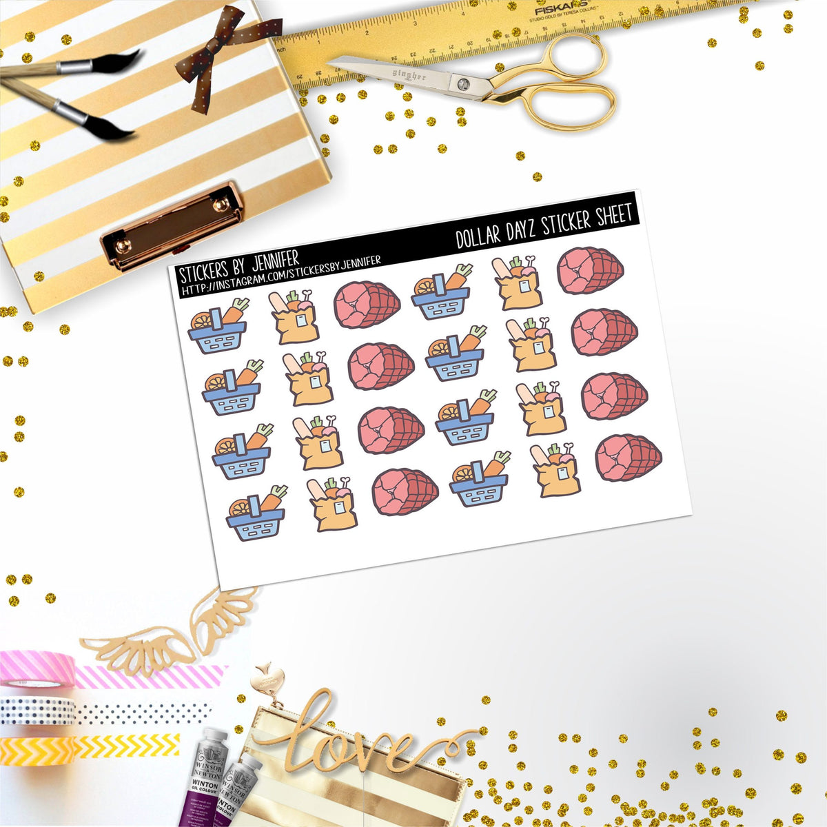 Deco Mini DD198, Planner Stickers, Bullet Journal, Functional Planner Stickers, Stationary Stickers