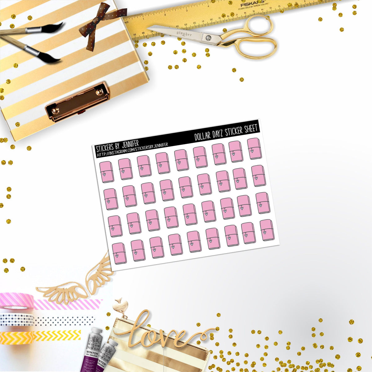 Deco Mini DD307 Planner Stickers, Bullet Journal, Functional Planner Stickers, Stationary Stickers