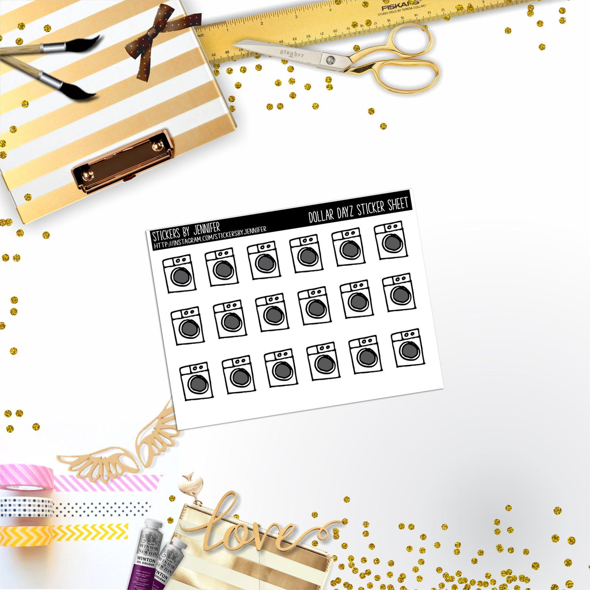 Deco Mini DD352 Planner Stickers, Bullet Journal, Functional Planner Stickers, Stationary Stickers