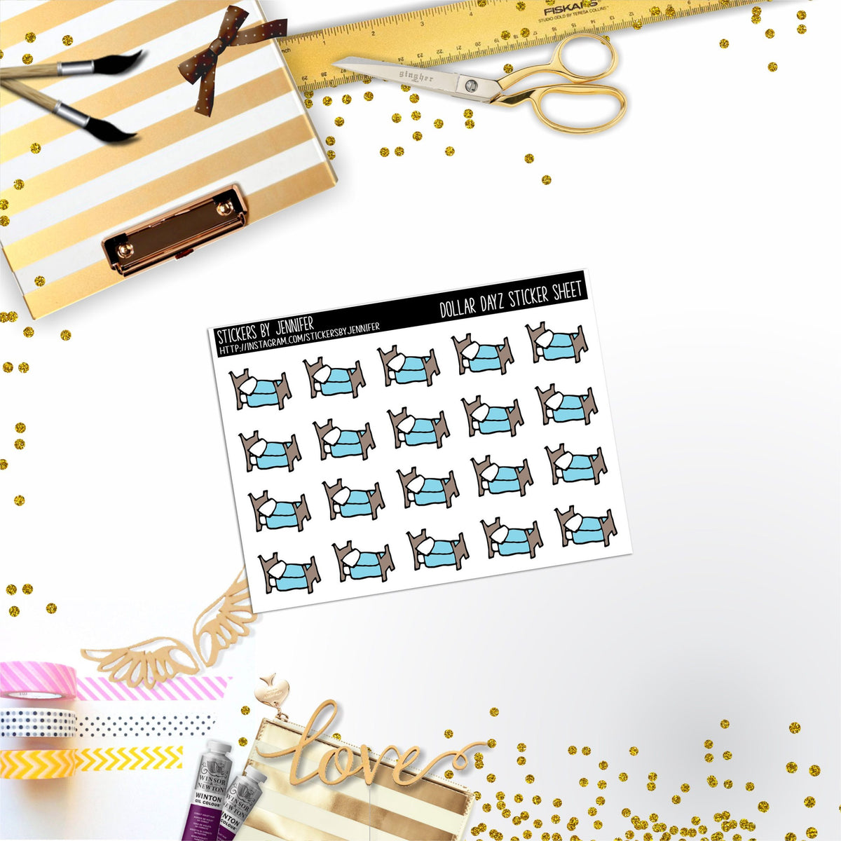 Deco Mini DD361 Planner Stickers, Bullet Journal, Functional Planner Stickers, Stationary Stickers