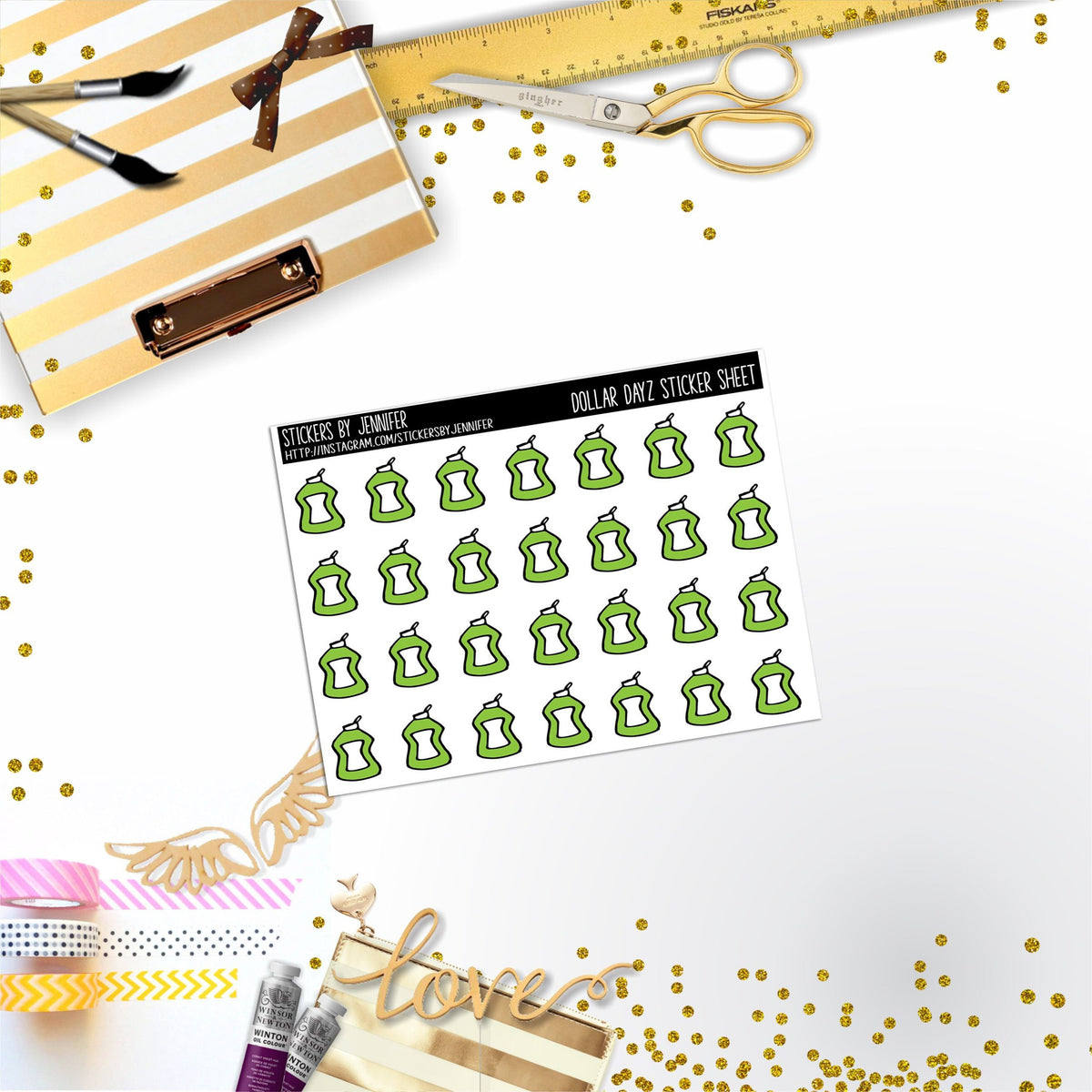 Deco Mini DD369 Planner Stickers, Bullet Journal, Functional Planner Stickers, Stationary Stickers