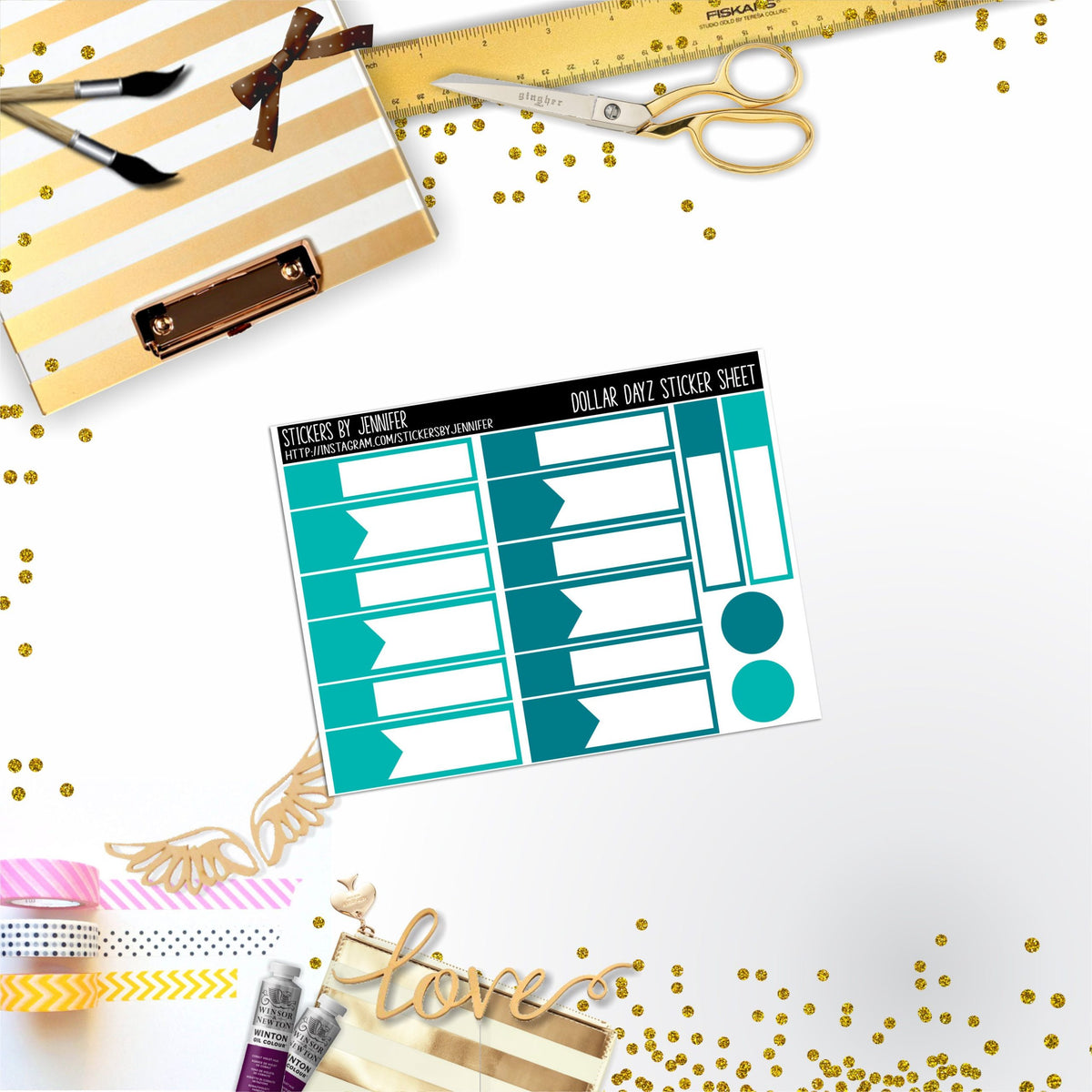 Deco Mini DD415 Planner Stickers, Bullet Journal, Functional Planner Stickers, Stationary Stickers