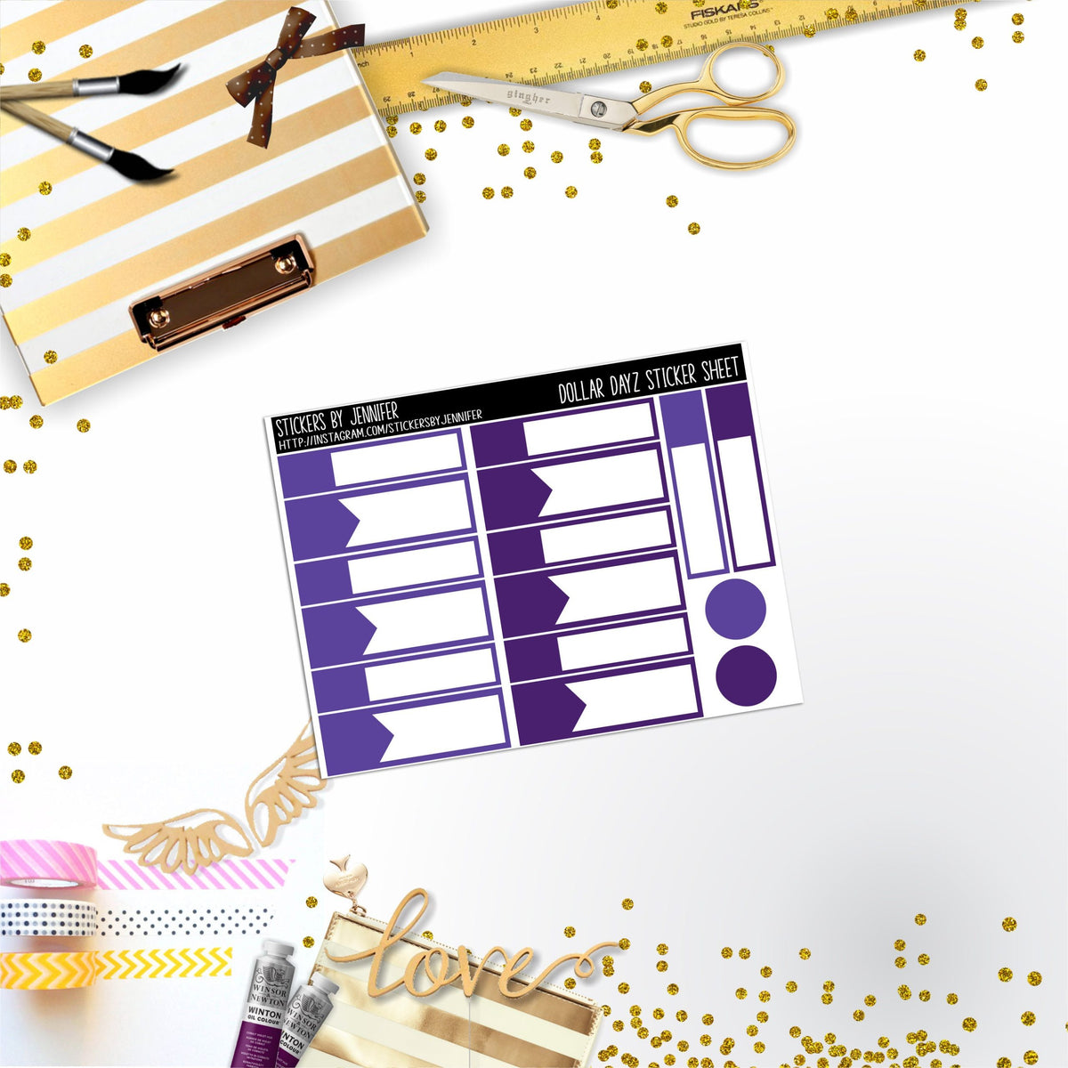 Deco Mini DD426 Planner Stickers, Bullet Journal, Functional Planner Stickers, Stationary Stickers