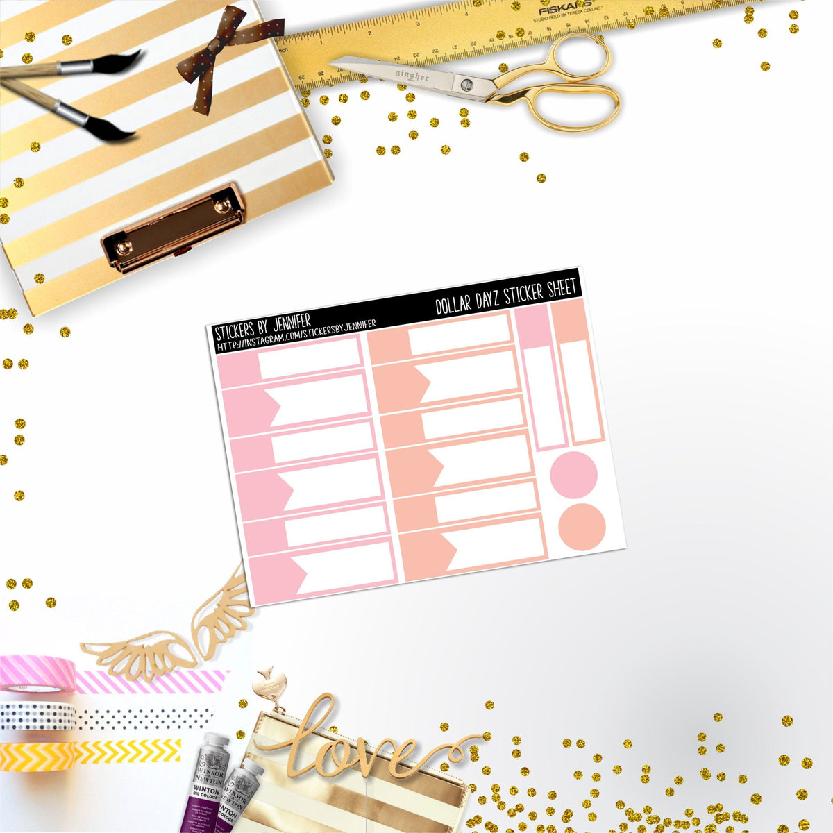 Deco Mini DD435 Planner Stickers, Bullet Journal, Functional Planner Stickers, Stationary Stickers