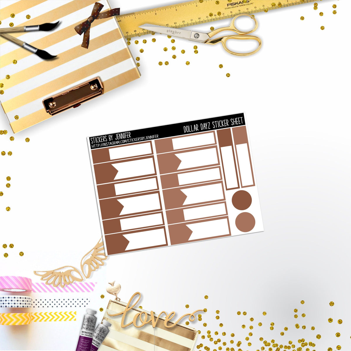 Deco Mini DD448 Planner Stickers, Bullet Journal, Functional Planner Stickers, Stationary Stickers