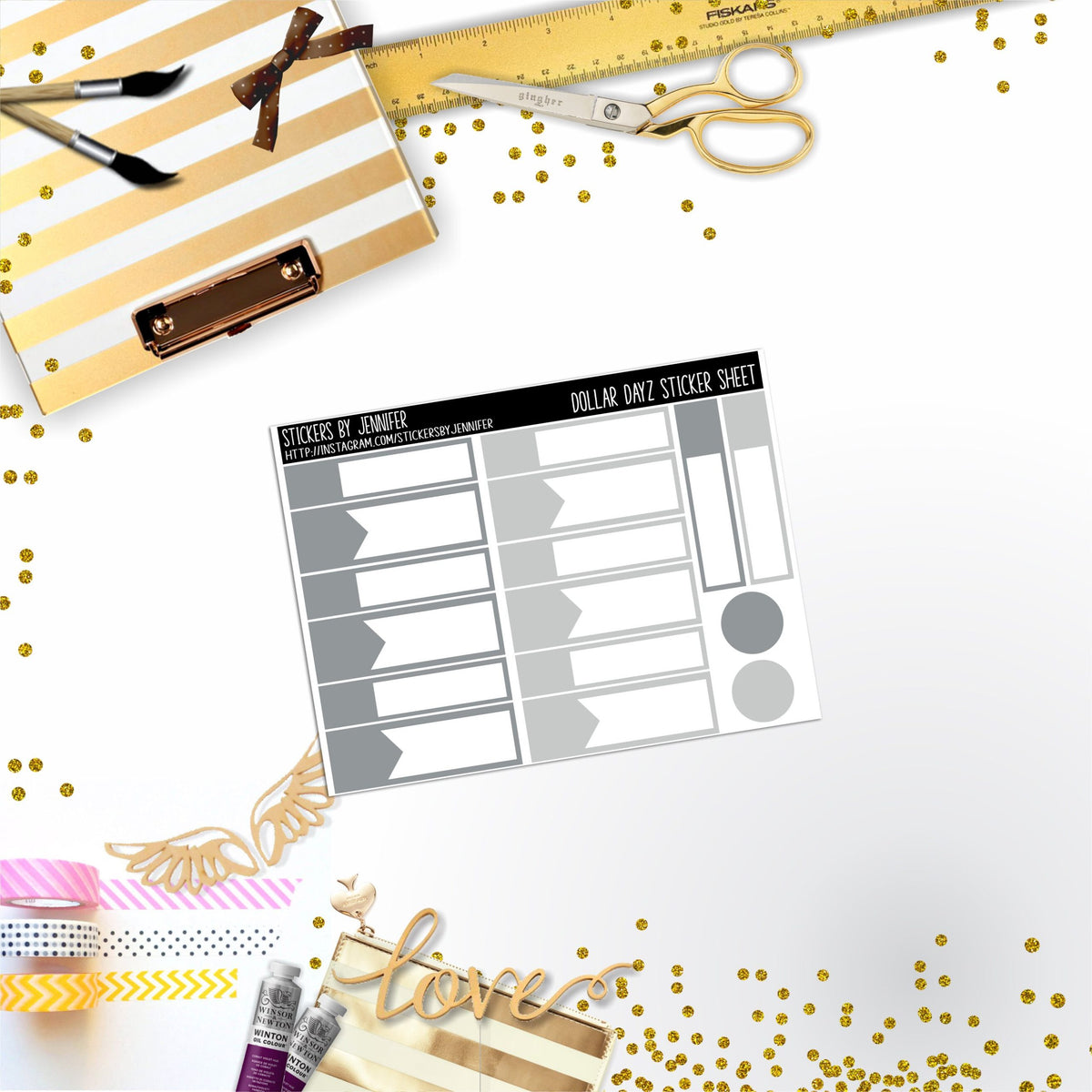 Deco Mini DD450 Planner Stickers, Bullet Journal, Functional Planner Stickers, Stationary Stickers
