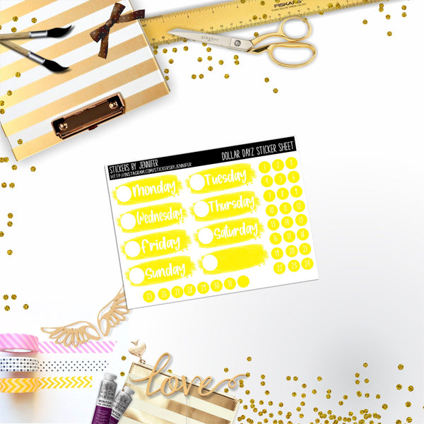 Deco Mini DD453 Planner Stickers, Bullet Journal, Functional Planner Stickers, Stationary Stickers