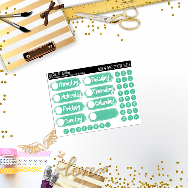 Deco Mini DD474 Planner Stickers, Bullet Journal, Functional Planner Stickers, Stationary Stickers