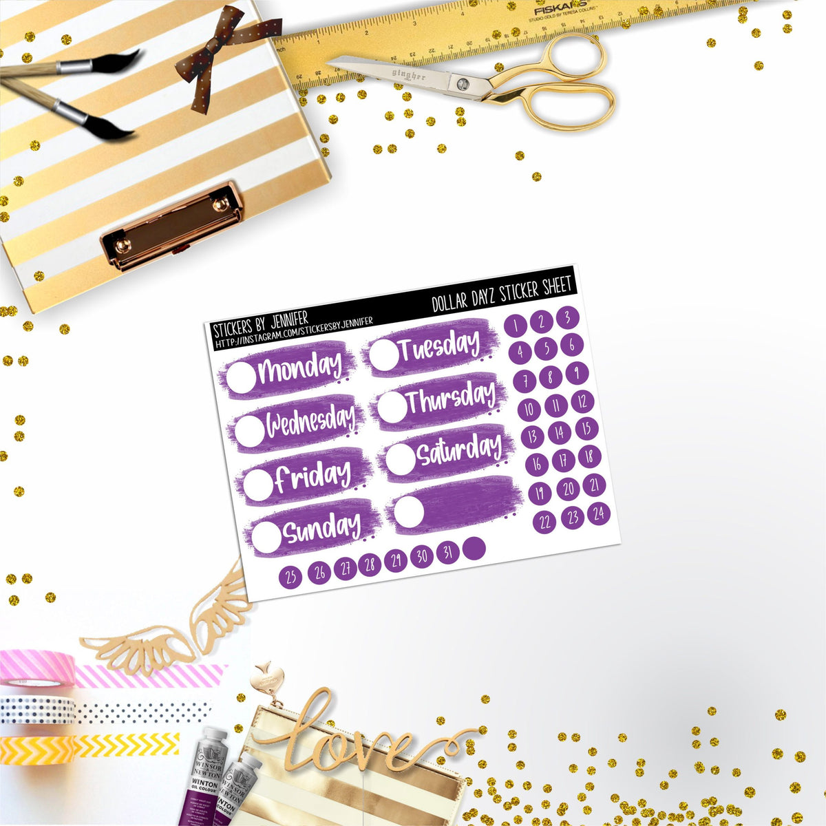 Deco Mini DD502 Planner Stickers, Bullet Journal, Functional Planner Stickers, Stationary Stickers