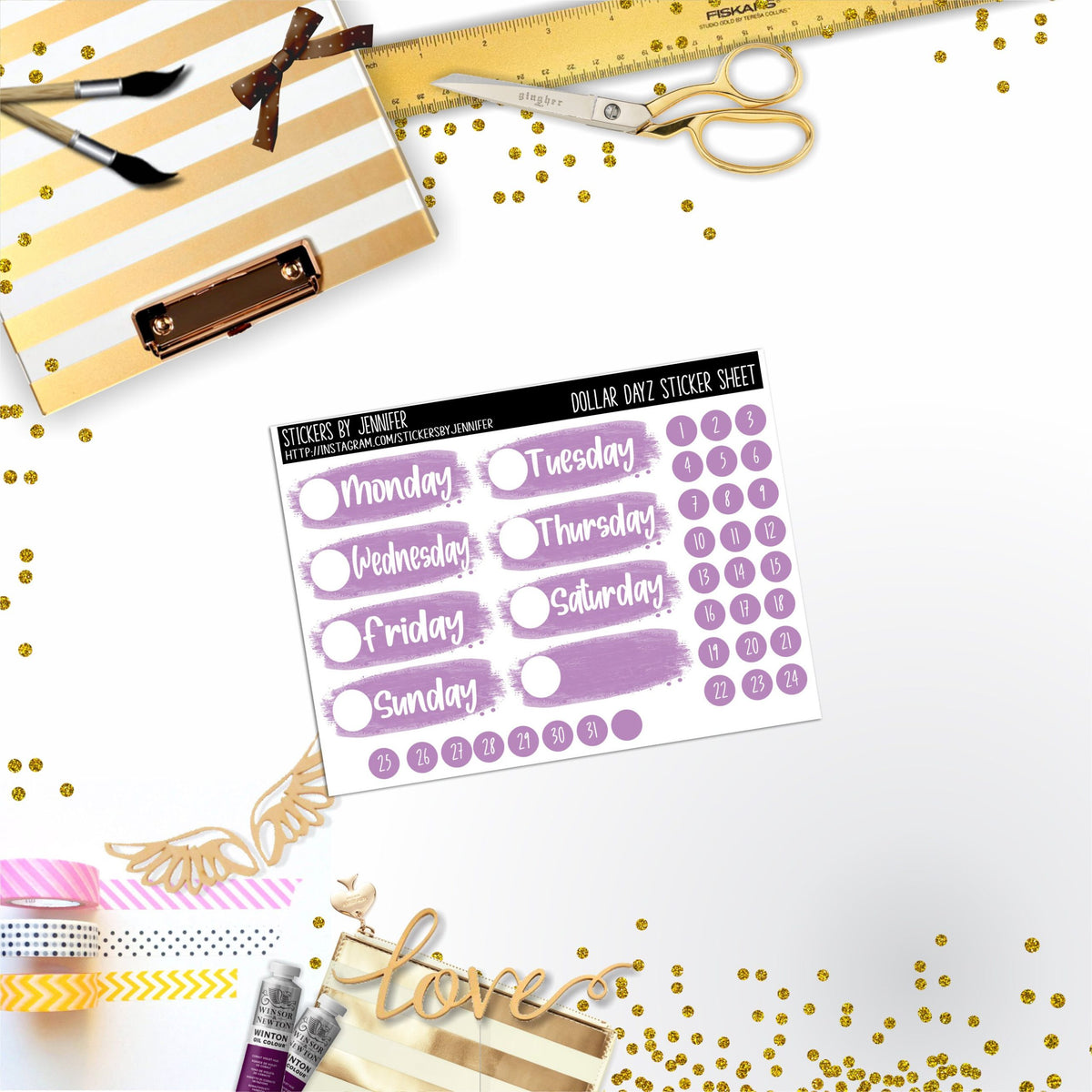 Deco Mini DD504 Planner Stickers, Bullet Journal, Functional Planner Stickers, Stationary Stickers