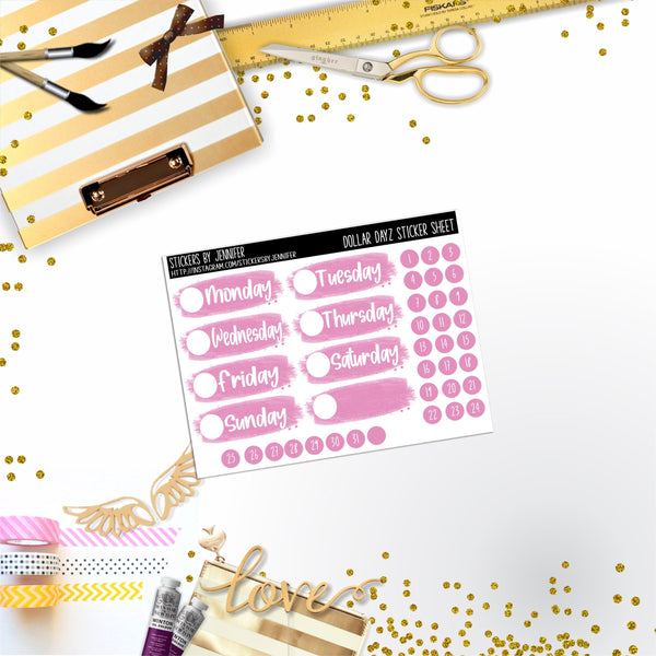 Deco Mini DD509 Planner Stickers, Bullet Journal, Functional Planner Stickers, Stationary Stickers