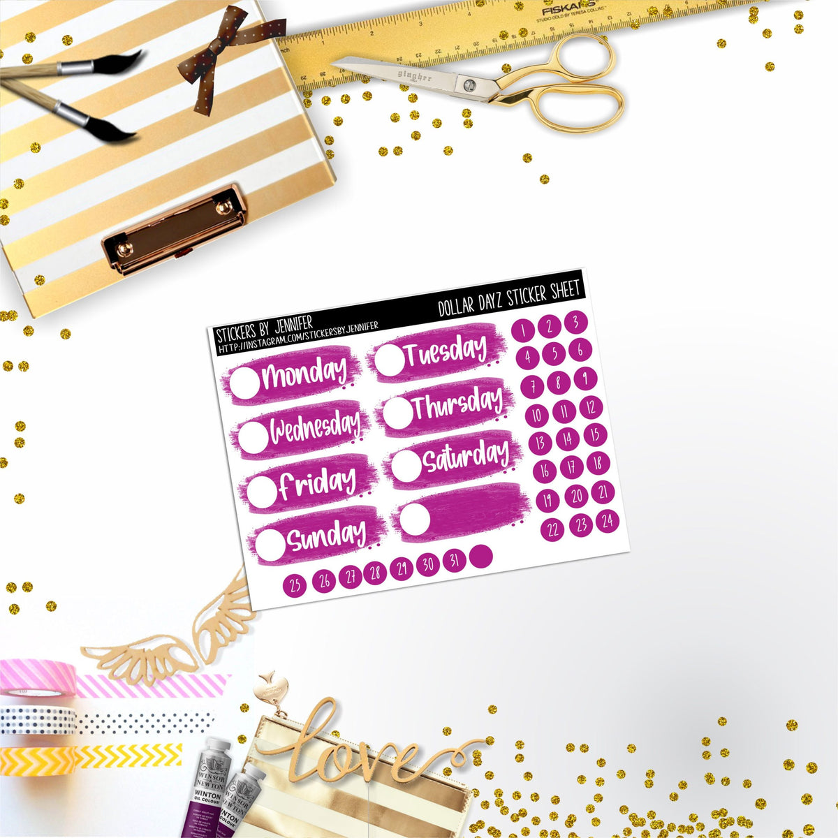 Deco Mini DD511 Planner Stickers, Bullet Journal, Functional Planner Stickers, Stationary Stickers