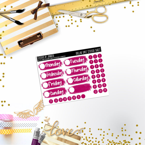 Deco Mini DD512 Planner Stickers, Bullet Journal, Functional Planner Stickers, Stationary Stickers