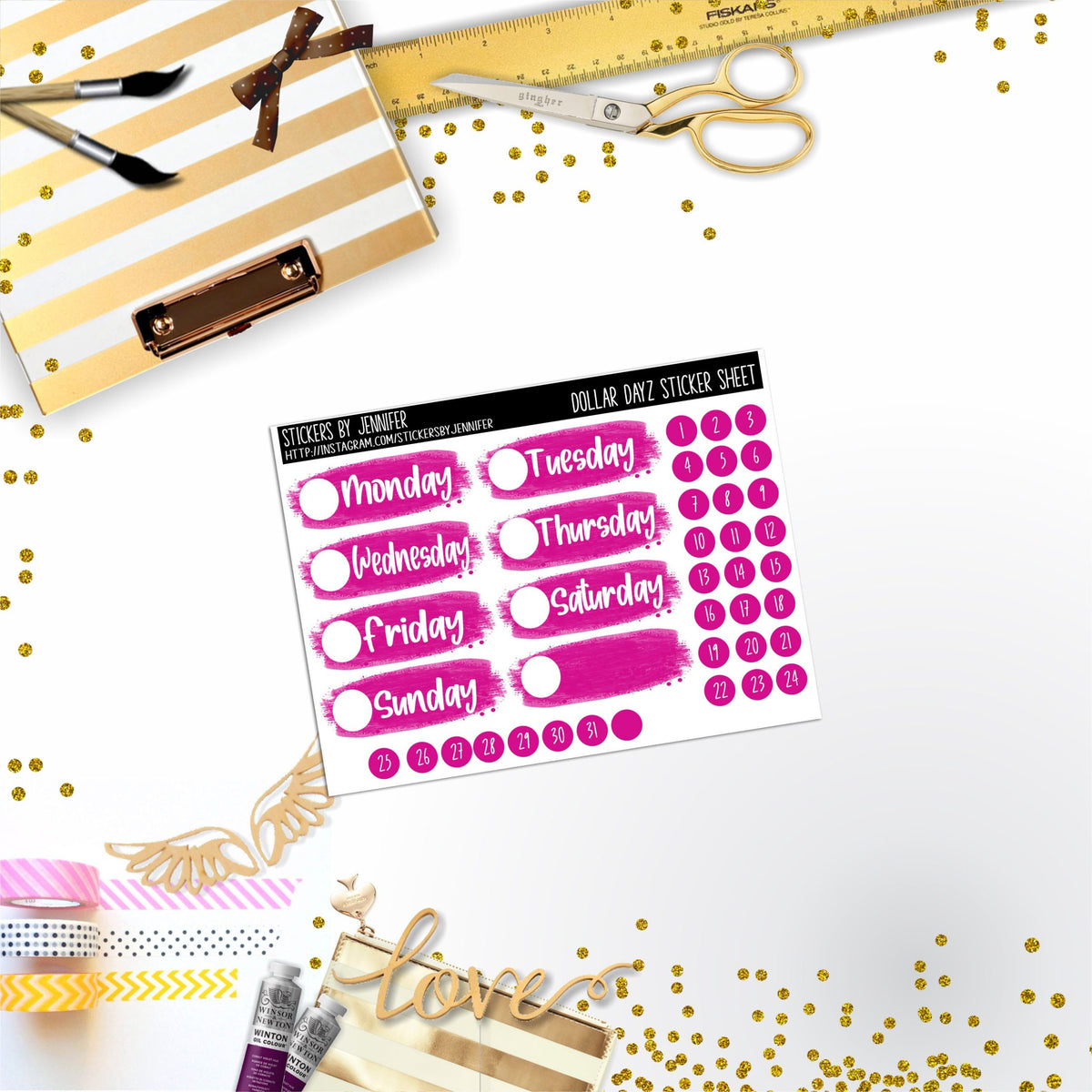 Deco Mini DD513 Planner Stickers, Bullet Journal, Functional Planner Stickers, Stationary Stickers