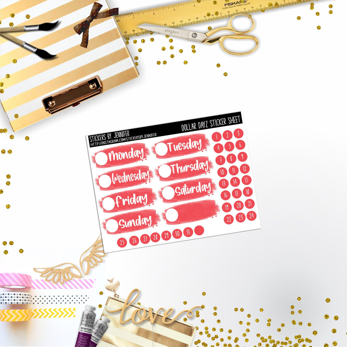 Deco Mini DD522 Planner Stickers, Bullet Journal, Functional Planner Stickers, Stationary Stickers