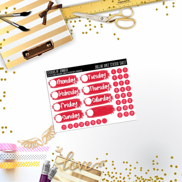 Deco Mini DD524 Planner Stickers, Bullet Journal, Functional Planner Stickers, Stationary Stickers