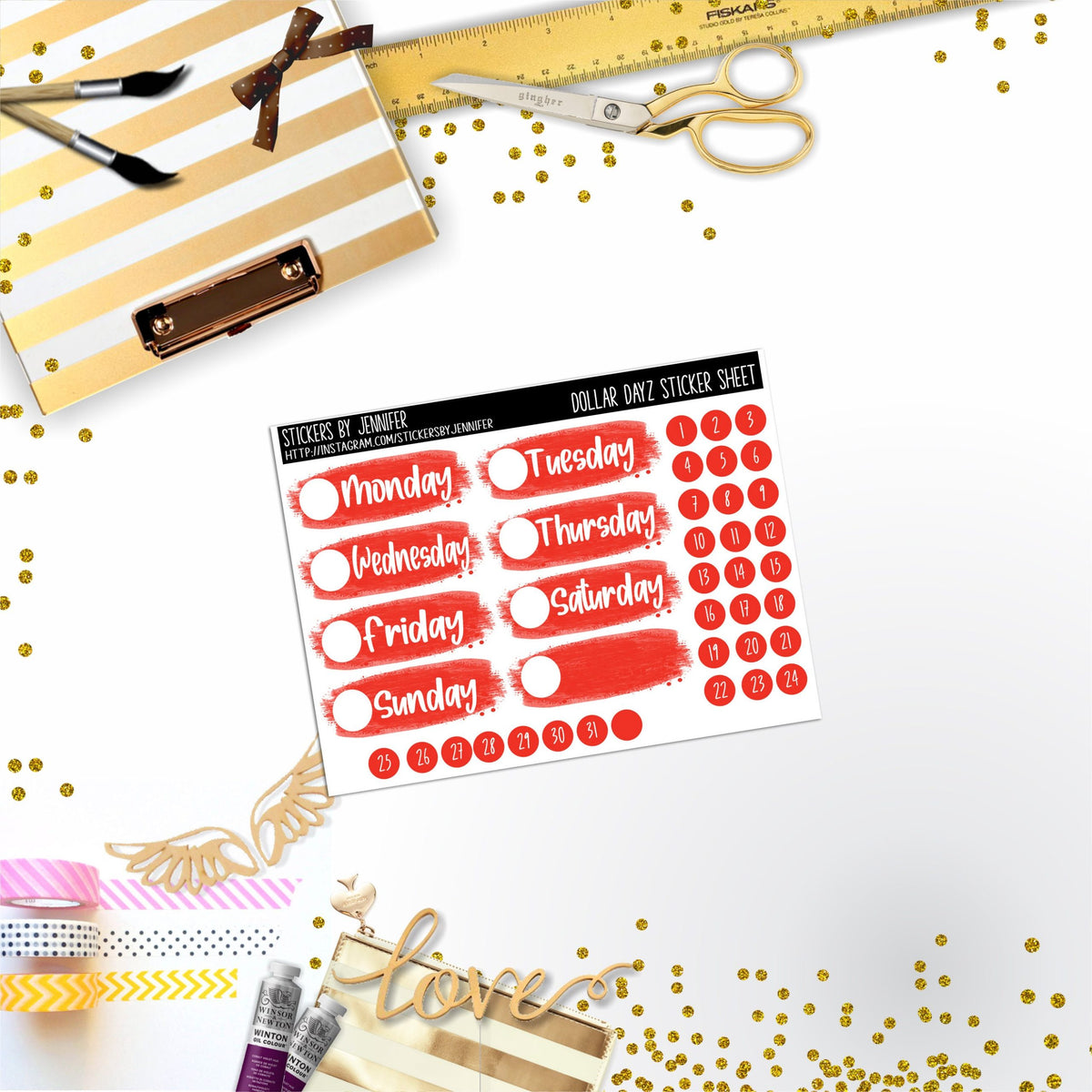 Deco Mini DD526 Planner Stickers, Bullet Journal, Functional Planner Stickers, Stationary Stickers