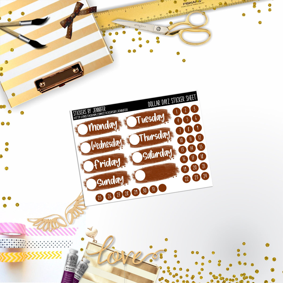 Deco Mini DD534 Planner Stickers, Bullet Journal, Functional Planner Stickers, Stationary Stickers