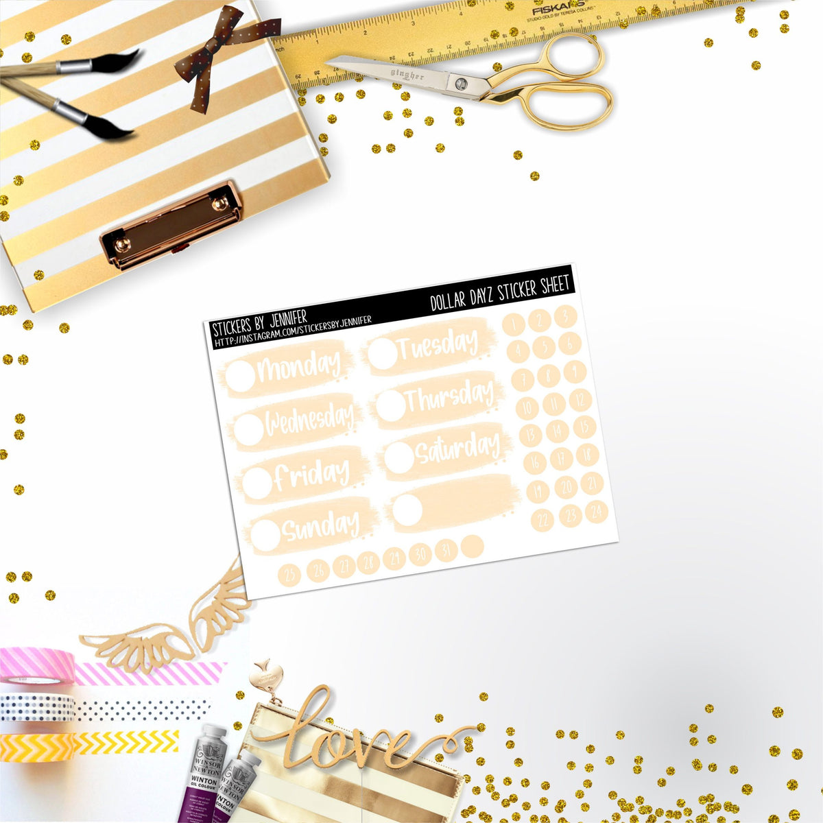 Deco Mini DD538 Planner Stickers, Bullet Journal, Functional Planner Stickers, Stationary Stickers
