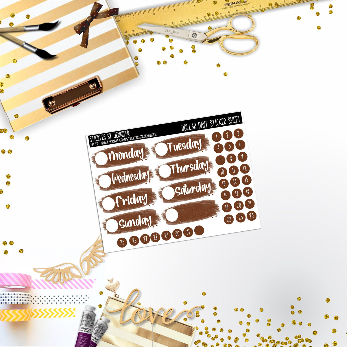 Deco Mini DD543 Planner Stickers, Bullet Journal, Functional Planner Stickers, Stationary Stickers