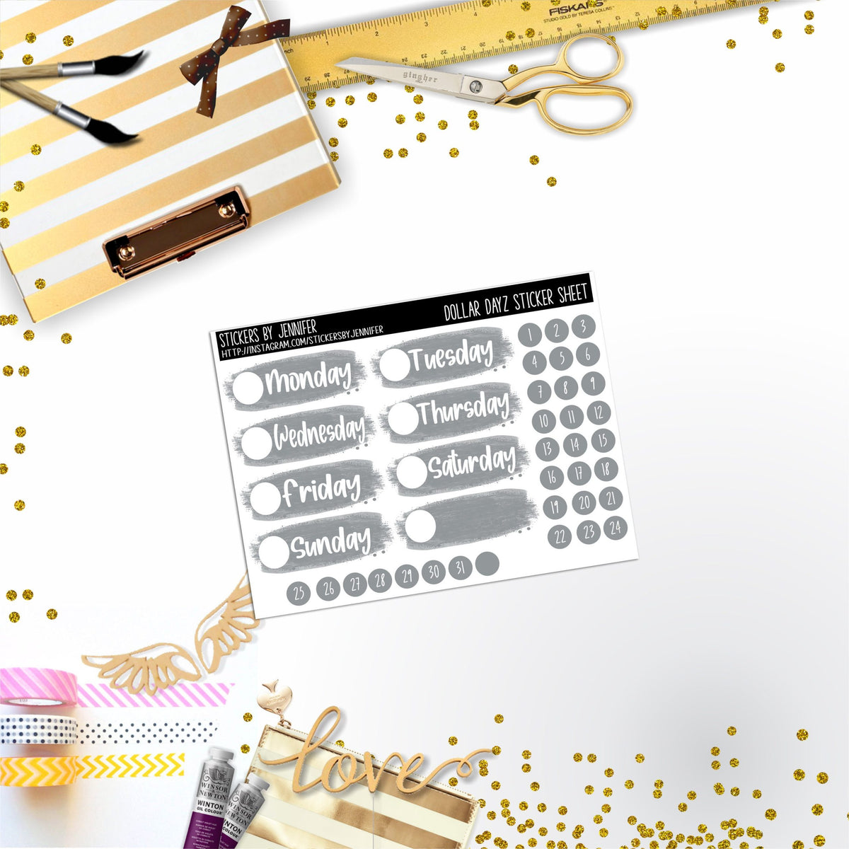 Deco Mini DD549 Planner Stickers, Bullet Journal, Functional Planner Stickers, Stationary Stickers