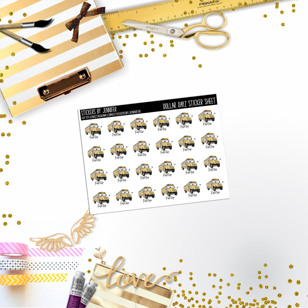 Deco Mini DD589 Planner Stickers, Bullet Journal, Functional Planner Stickers, Stationary Stickers