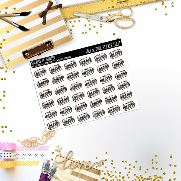 Deco Mini DD614 Planner Stickers, Bullet Journal, Functional Planner Stickers, Stationary Stickers