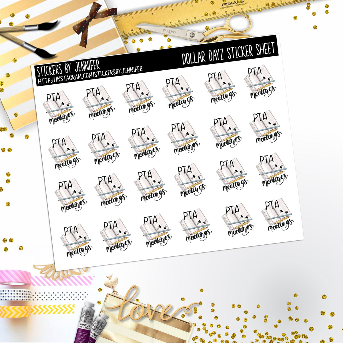 Deco Mini DD654 Planner Stickers, Bullet Journal, Functional Planner Stickers, Stationary Stickers