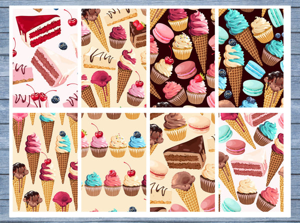 Dessert Full Box Planner Stickers, Big Happy Planner, Erin Condren, Classic Happy Planner