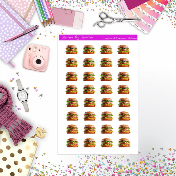 Double Burger Planner Stickers