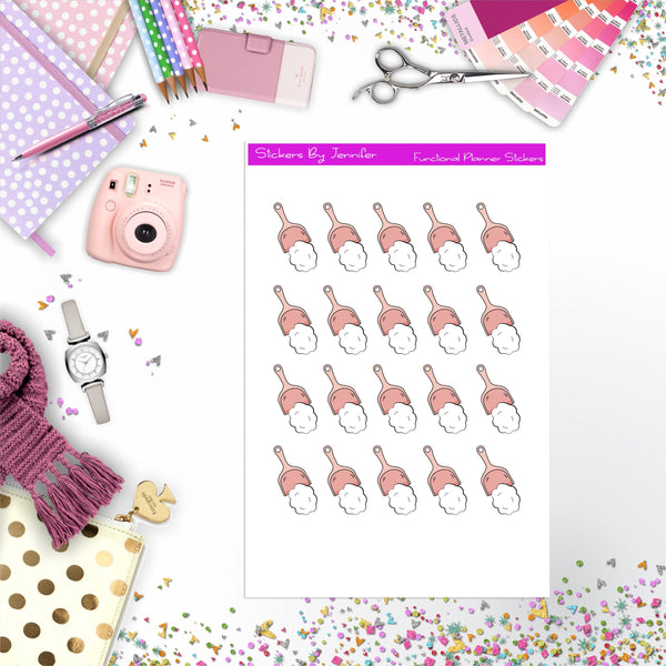 Dust Pan Stickers, Planner Stickers, Journal Stickers, Functional Planner Stickers, Stationary Stickers