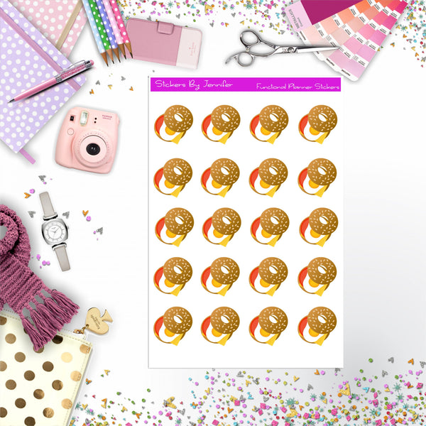 Egg Bagel Stickers, Planner Stickers, Journal Stickers, Functional Planner Stickers, Stationary Stickers