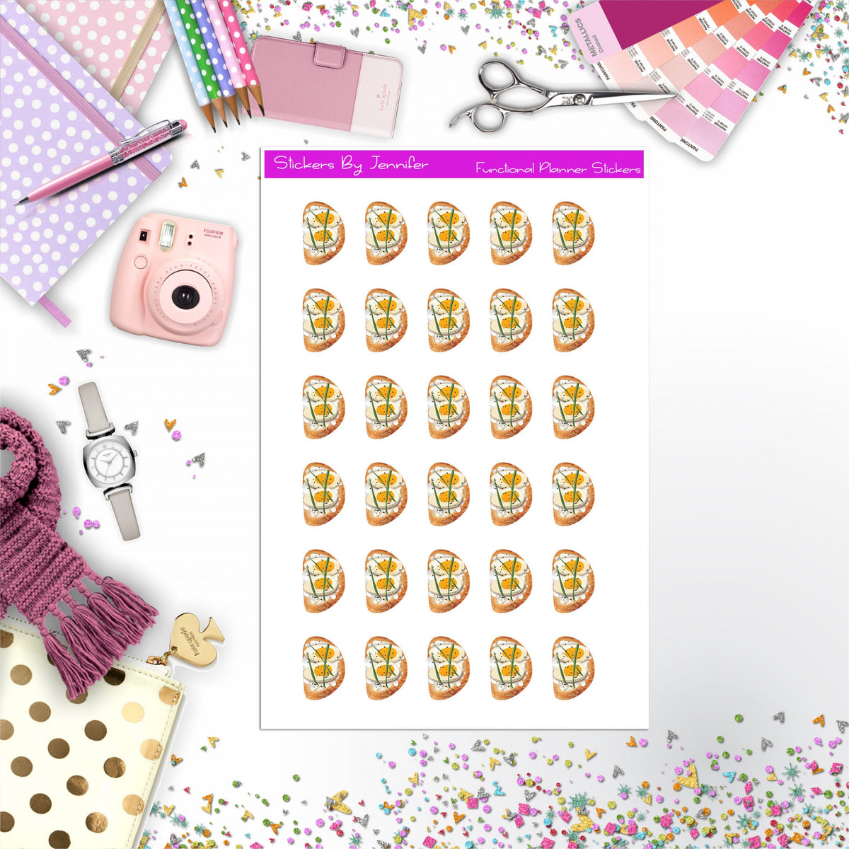 Egg Toast Planner Stickers