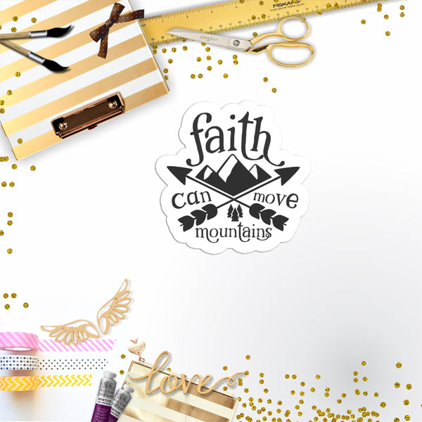 Faith Moves Mountains Vinyl Sticker