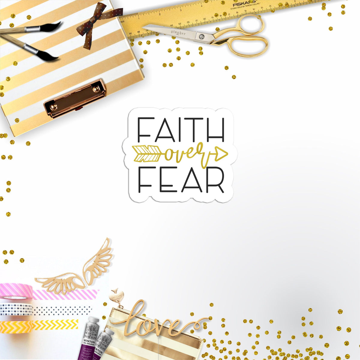 Faith Over Fear Vinyl Sticker