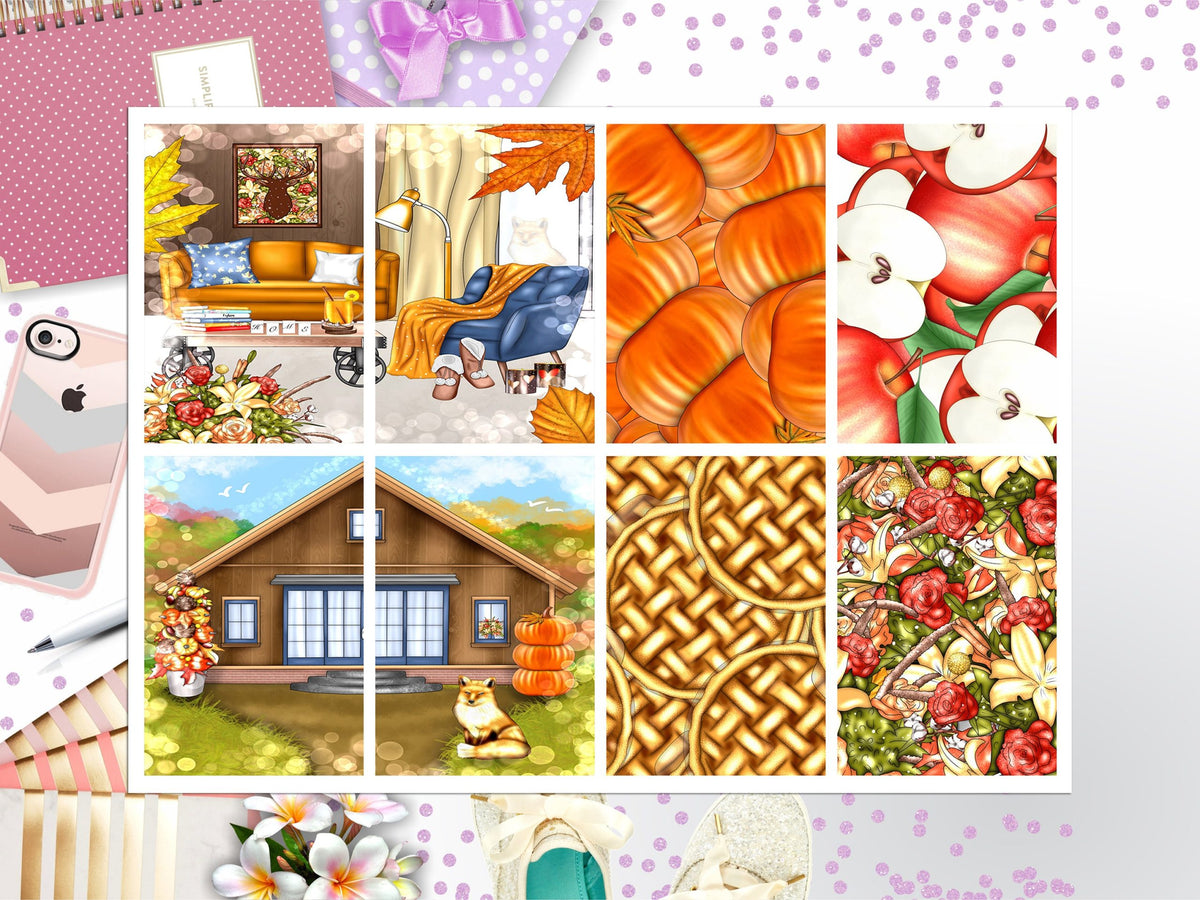 Fall Cabin Box Big Happy Planner, Erin Condren, Classic Happy Planner