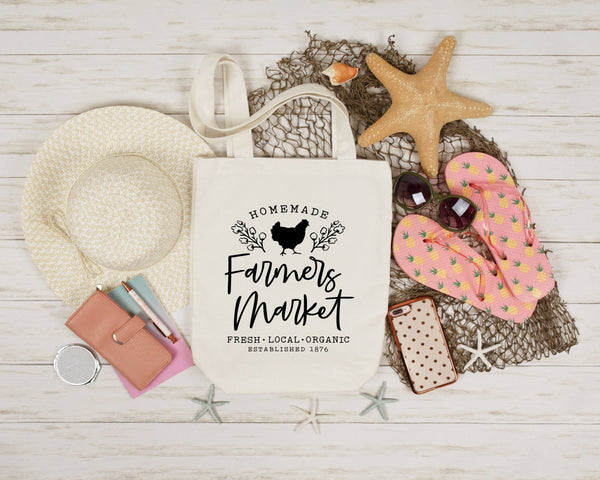 Farmers Market 100% Cotton Tote Bag
