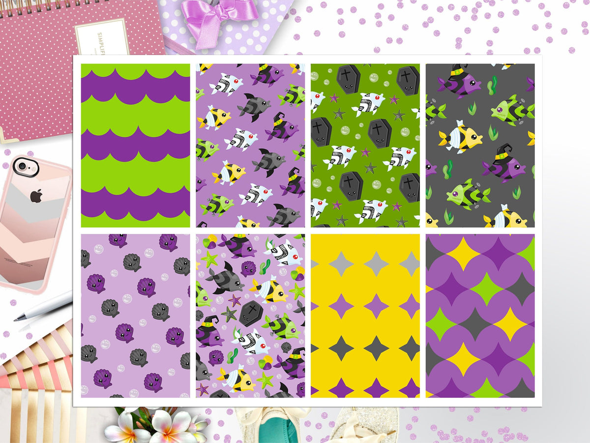 Fish Halloween Full Box Big Happy Planner, Erin Condren, Classic Happy Planner
