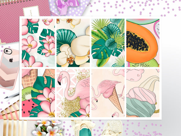 Flamingo Summer Full Box Big Happy Planner, Erin Condren, Classic Happy Planner