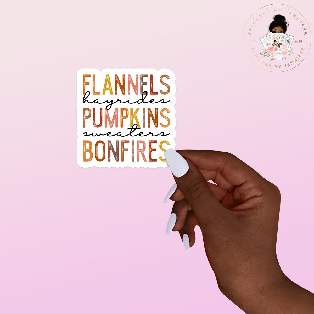 Flannels Hayrides Vinyl Sticker