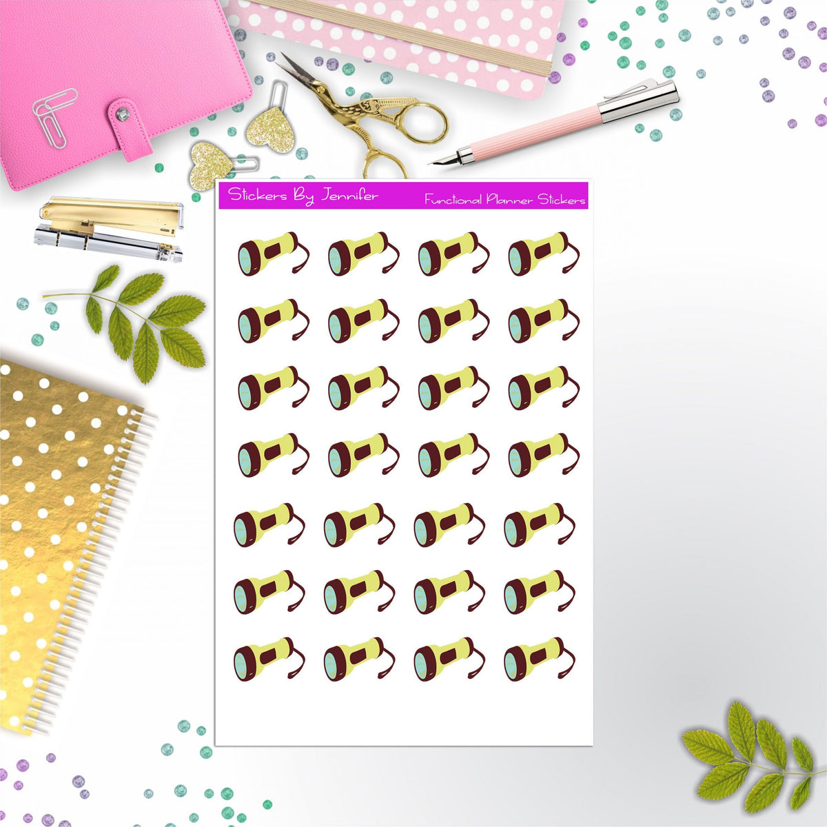 Flashlight Planner Stickers