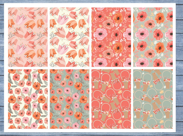 Floral Full Box Planner Stickers, Big Happy Planner, Erin Condren, Classic Happy Planner, Mini Happy Planner