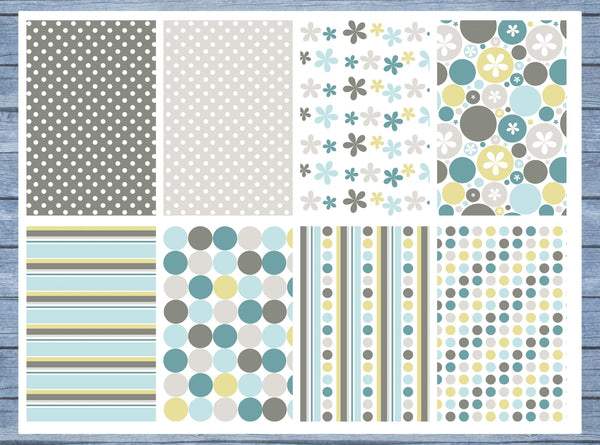 Flower Pattern Full Box Planner Stickers, Big Happy Planner, Erin Condren, Classic Happy Planner