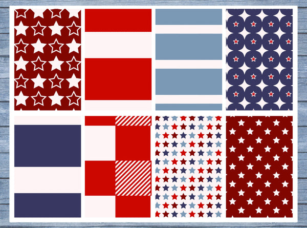 Fourth Of July Full Box Planner Stickers, Big Happy Planner, Erin Condren, Classic Happy Planner