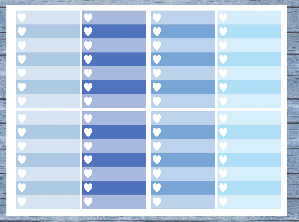 Full Box Planner Stickers, Ombre Full Box Planner Stickers, Planner Stickers, Ombre Heart Stickers, Personal Planner Stickers 004