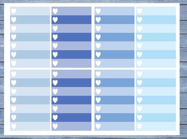 Full Box Planner Stickers, Ombre Full Box Planner Stickers, Planner Stickers, Ombre Heart Stickers, Personal Planner Stickers 004