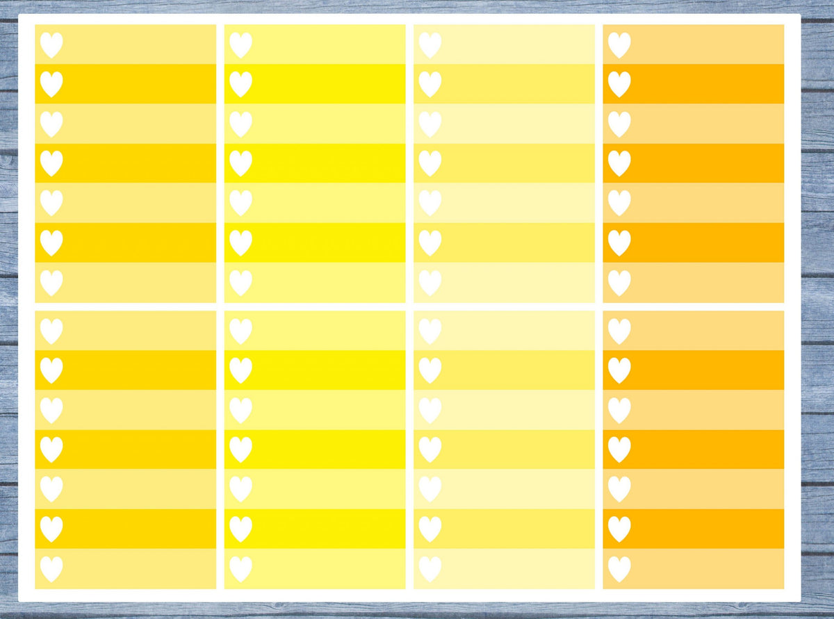 Full Box Planner Stickers, Ombre Full Box Planner Stickers, Planner Stickers, Ombre Heart Stickers, Personal Planner Stickers 011