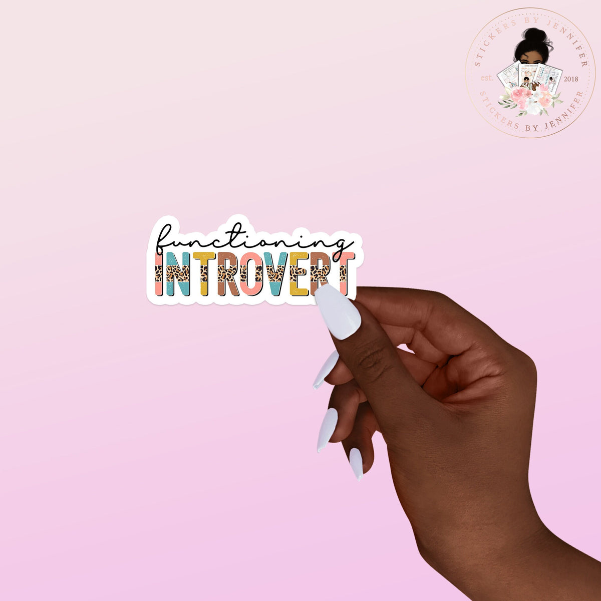 Functioning Introvert Vinyl Sticker