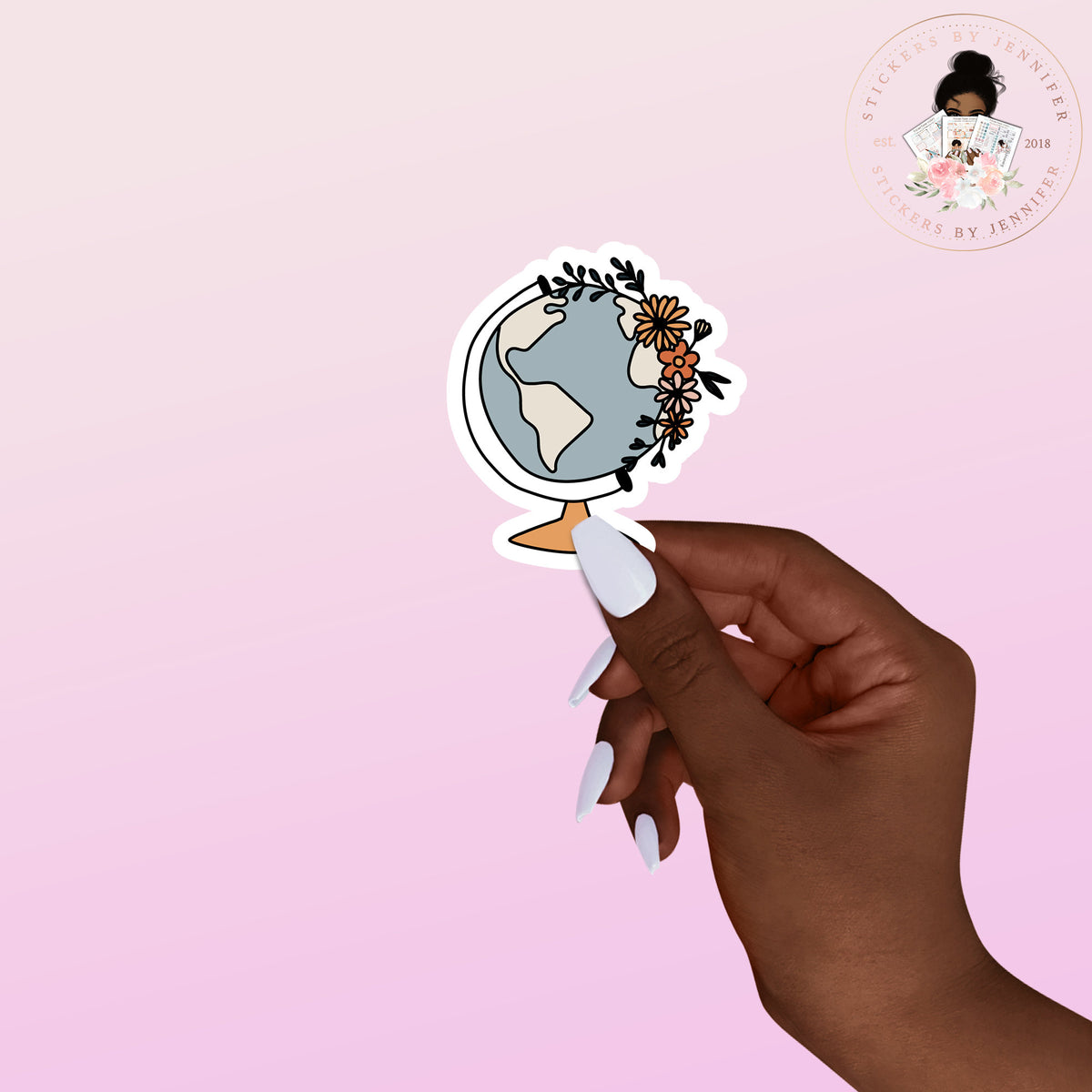 Globe Vinyl Sticker